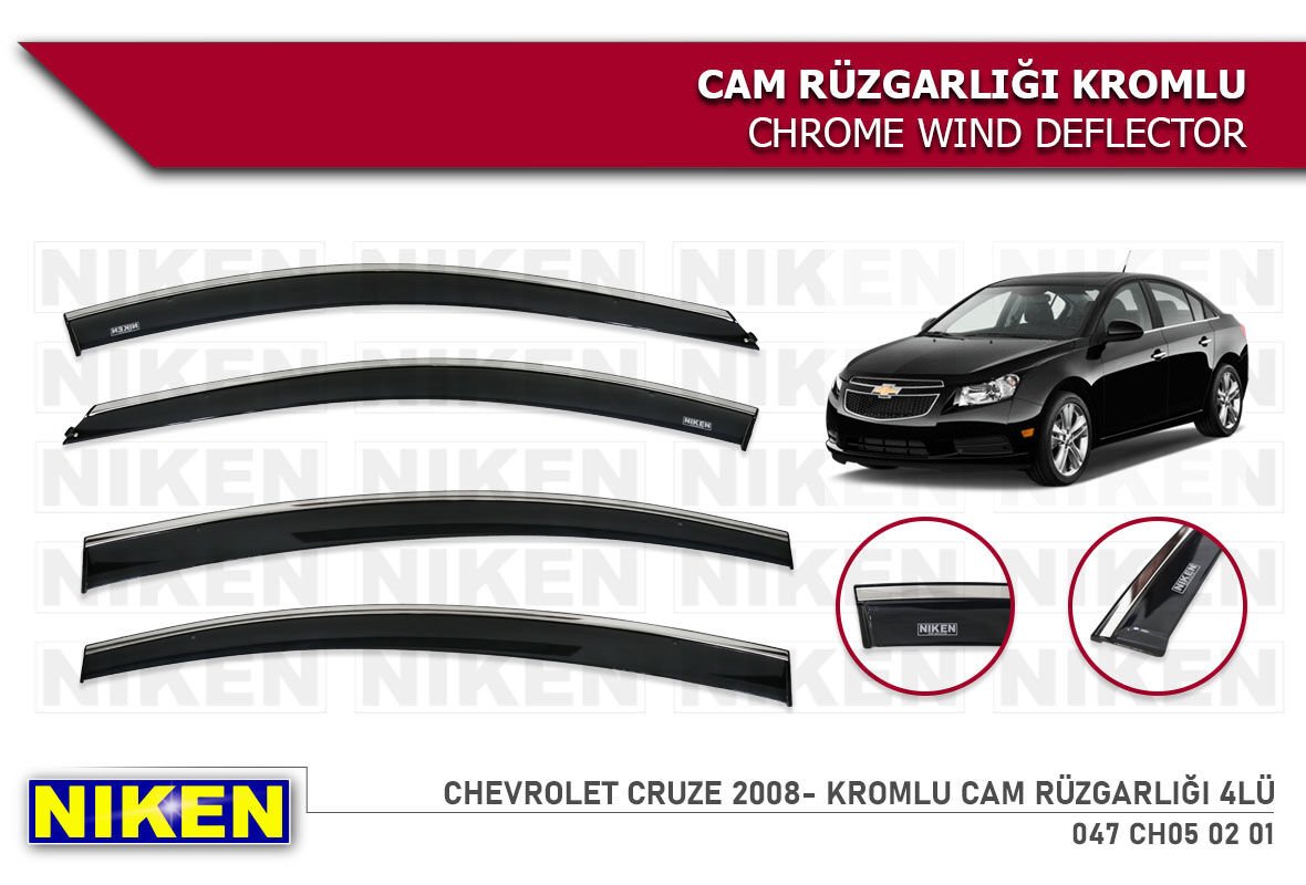 CHEVROLET CRUZE 2009 2010 2011 2012 2013 MODEL NIKEN KROMLU CAM RÜZGARLIĞI