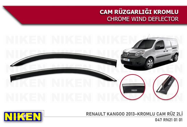 KANGOO 2013 2014 2015 2016 2017 2018 2019 KROMLU CAM RÜZGARLIĞI NİKEN 2Lİ
