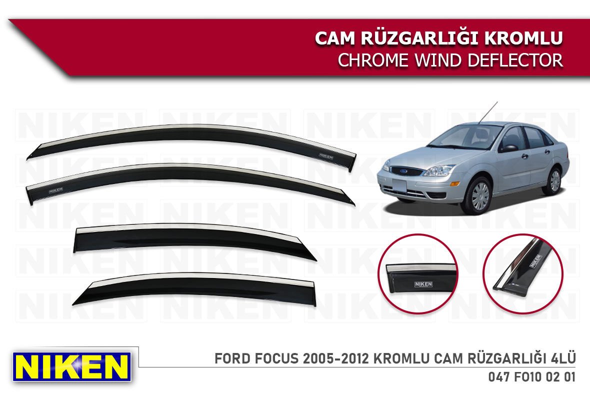 FORD FOCUS 2 2005 2006 2007 2008 2009 2010 2011 MODEL KROMLU CAM RÜZGARLIĞI