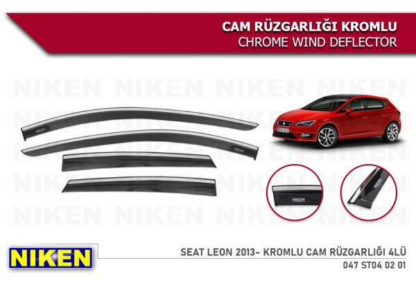 SEAT LEON 2013 2014 2015 2016 2017 2018 2019 2020 2021 2022 2023 2024  MODEL KROMLU CAM RÜZGARLIĞ