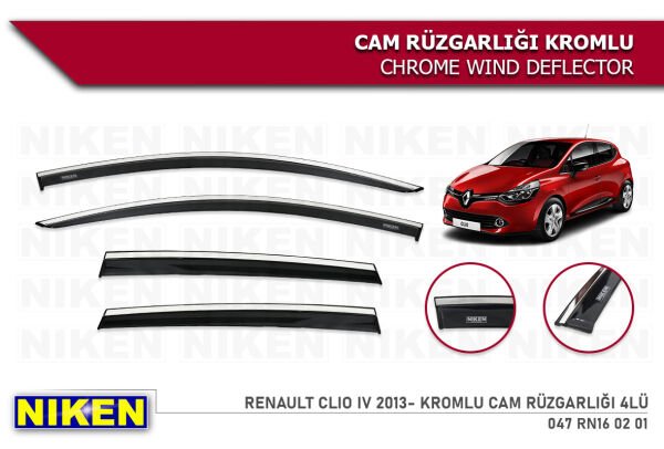 CLİO 4 2017 2018 2019 2020 MODEL KROMLIU CAM RÜZGARLIĞI NİKEN