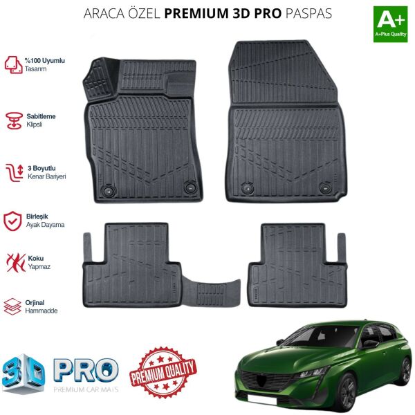 PEUGEOT 301 ARACA ÖZEL 3D PASPAS 2021 2022 2023 2024 2025