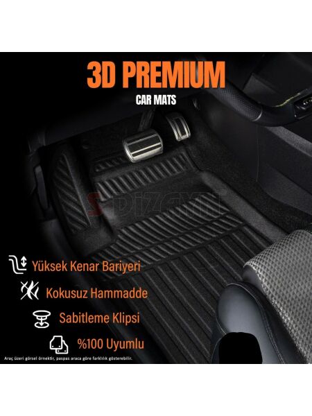 PEUGEOT 3008 ARACA ÖZEL 3D PASPAS 2017 2018 2019 2020 2021 2022 2023 2024