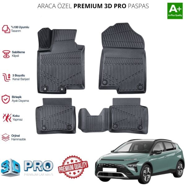 HYUNDAİ BAYON ARACA ÖZEL 3D PASPAS 2021 2022 2023 2024