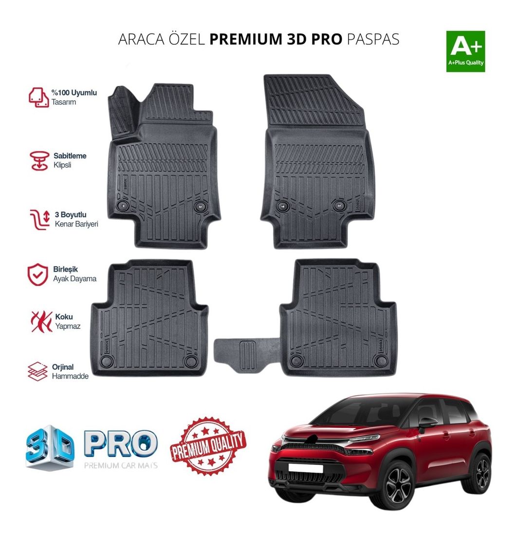 CİTROEN C3 AİRCROSS ARACA ÖZEL 3D PASPAS 2017 2018 2019 2020 2021