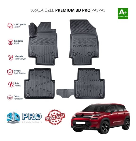 CİTROEN C3 AİRCROSS ARACA ÖZEL 3D PASPAS 2017 2018 2019 2020 2021