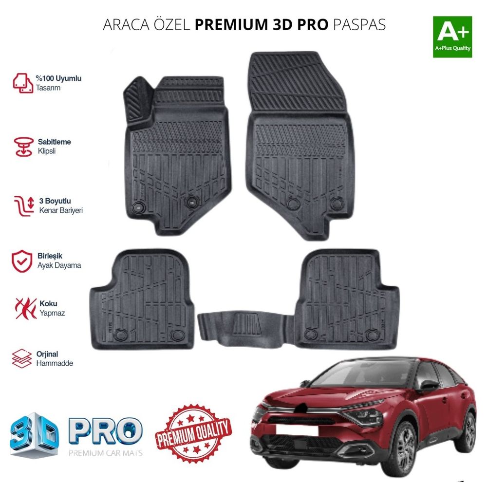 CİTROEN C4 3D ARACA ÖZEL 3D PASPAS 2022 2023 2024 2025