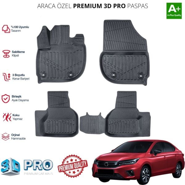 HONDA CİTY ARACA ÖZEL 3D PASPAS 2021 2022 2023 2024