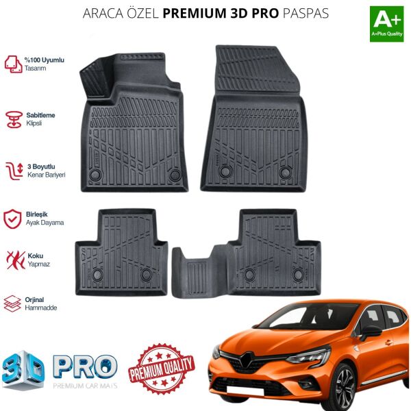 CLİO ARACA ÖZEL 3D PASPAS 2019 2020 2021 2022 2023 2024