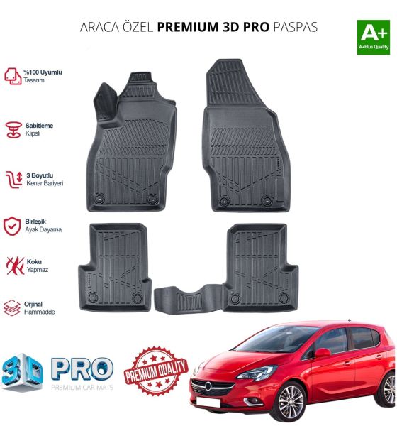 CORSA E ARACA ÖZEL 3D PASPAS 2014 2015 2016 2017 2018 2019