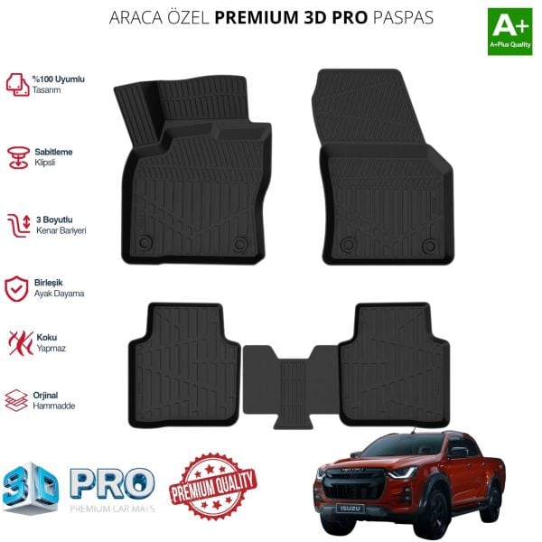 D MAX ARACA ÖZEL 3D PASPAS 2019 2020 2021 2022 2023 2024