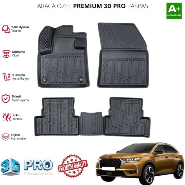 DS7 ARACA ÖZEL 3D PASPAS 2018 2019 2020 2021 2022