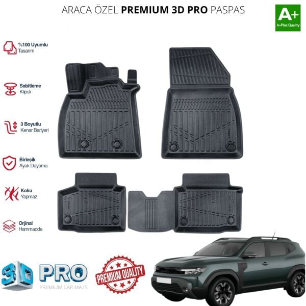DUSTER E TECH ARACA ÖZEL 3D PASPAS 2024 2025 2026