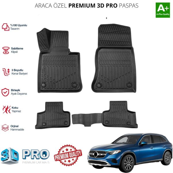 MERCEDES GLC ARACA ÖZEL 3D PASPAS 2023 2024 2025 2026