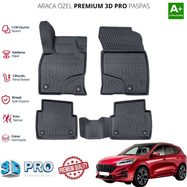 FORD KUGA ARACA ÖZEL 3D PASPAS 2019 2020 2021 2022 2023 2024