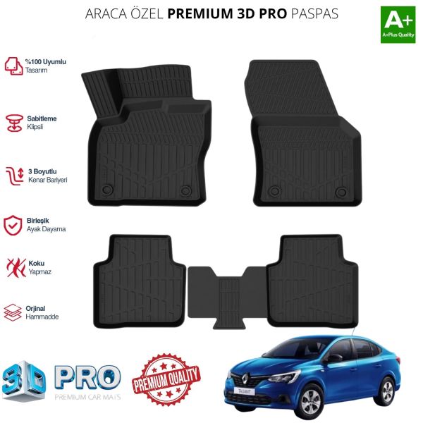 TALİANT ARACA ÖZEL 3D PASPAS 2021 2022 2023 2024 2025