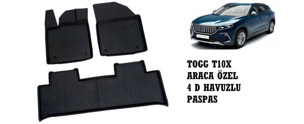 TOGG 10X ARACA ÖZEL 4D HAVUZLU PASPAS 2023 2024 2025