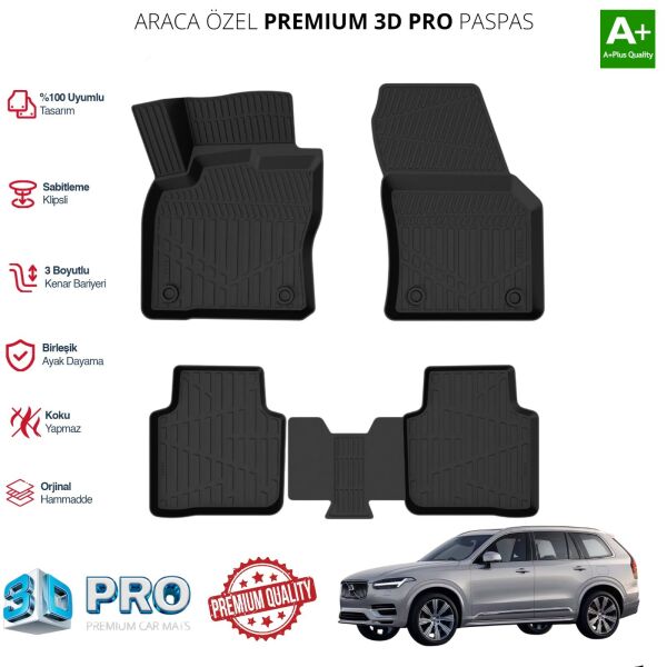 VOLVO XC90 PLUG İN ARACA ÖZEL 3D PASPAS 2024 2025 2026 2027