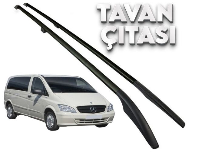 VİTO KISA ŞASE TAVAN ÇITASI SİYAH RENK 2010 2011 2012 2013 2014