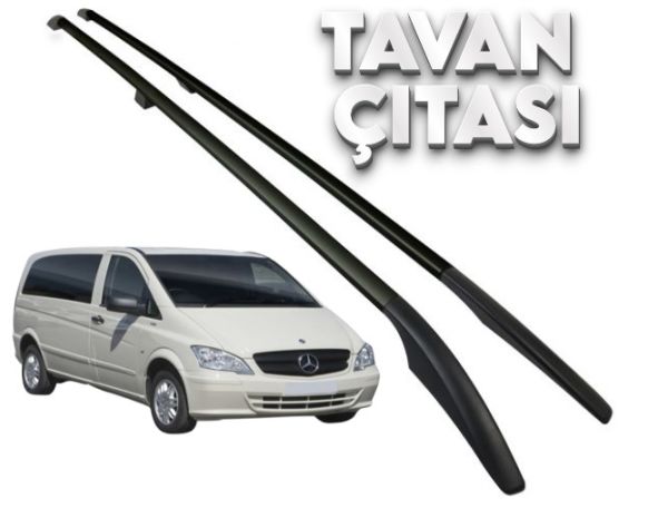 VİTO KISA ŞASE TAVAN ÇITASI SİYAH RENK 2010 2011 2012 2013 2014