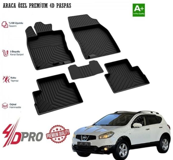 QASHQAİ ARACA ÖZEL 4D PASPAS 2007 2008 2009 2010 2011 2012 2013 2014