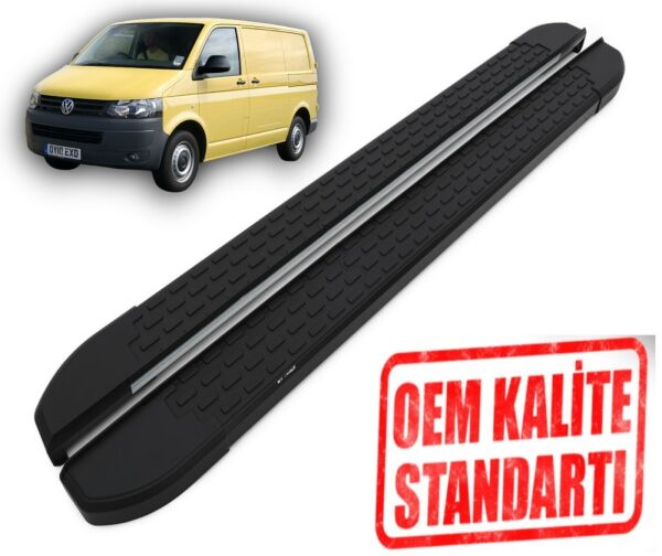 TRANSPORTER T6 KISA ŞASE 2015 - 2023 ARACA ÖZEL NEVADA SİYAH YAN BASAMAK