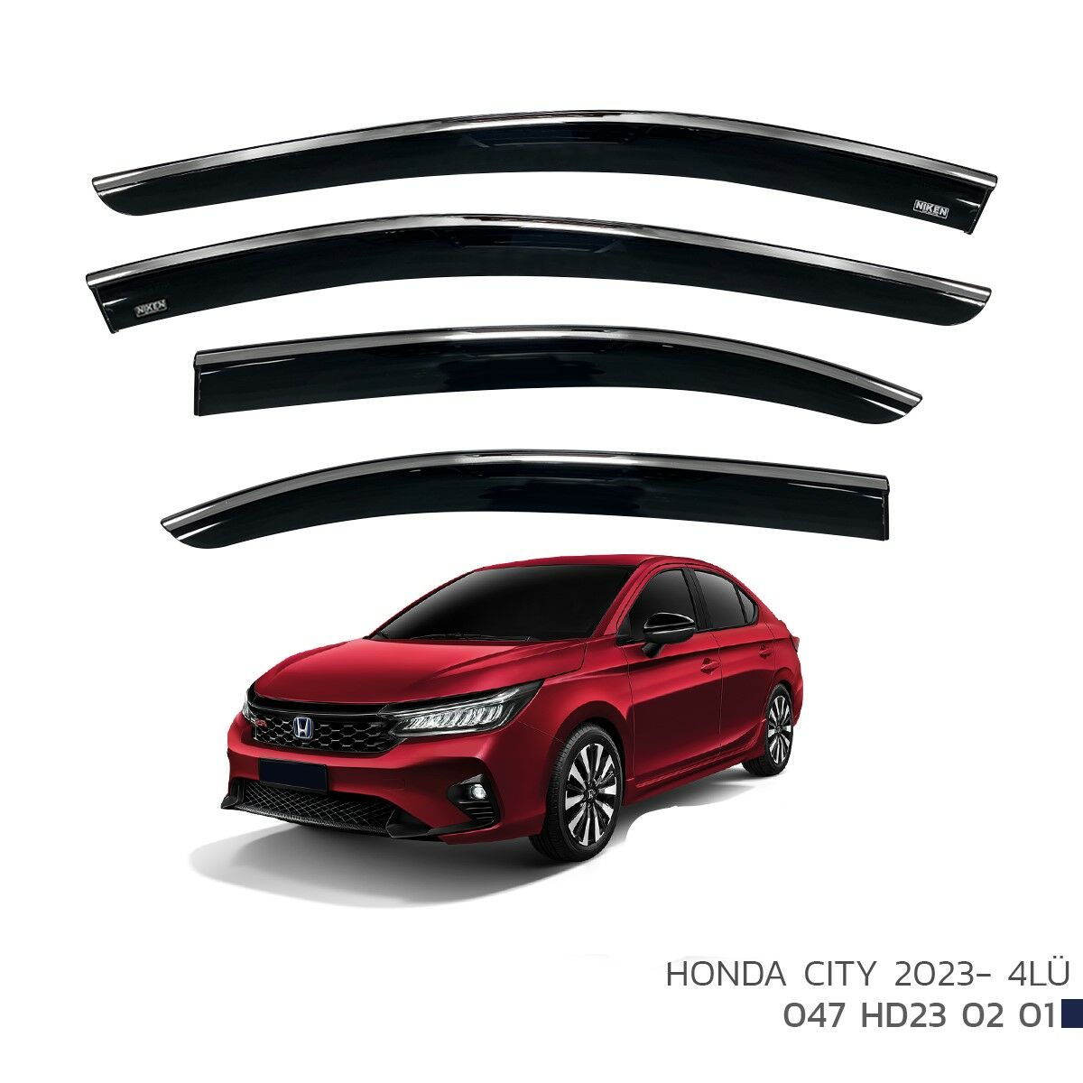 HONDA CITY  KROMLU CAM RÜZGARLIĞI 4LÜ 2023 2024 2025 2026