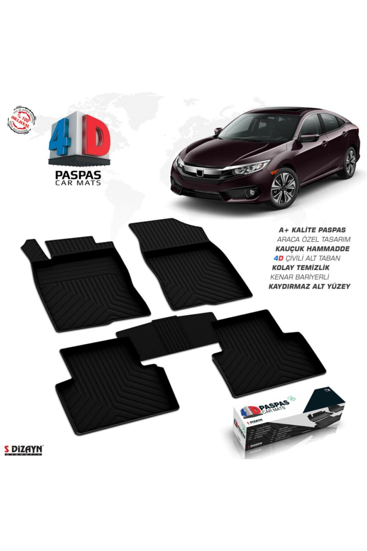 HONDA CİVİC 2016 2017 2018 2019 2020 MODEL 4D HAVUZLU PASPAS