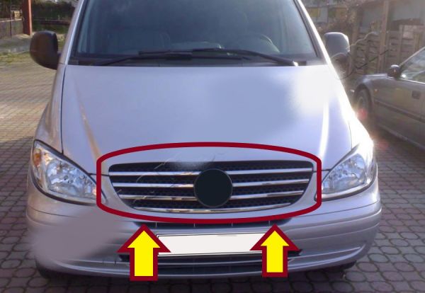 VİTO W639 ÖN PANJUR KROM 7 PRÇ 2003 2004 2005 2006 2007 2008 2009 2010 2011 2012 2013 2014