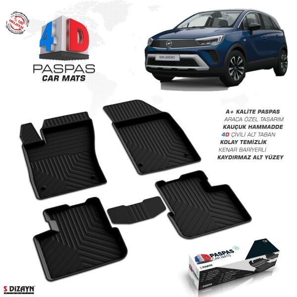 CROSSLAND X 2021 2022 2023 ARACA ÖZEL 4D HAVUZLU PASPAS