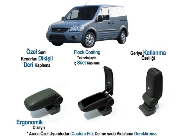FORD CONNECT ARACA ÖZEL KOL DAYAMA VİDASIZ KOLÇAK 2002 2003 2004 2005 2006 2007 2008 2009