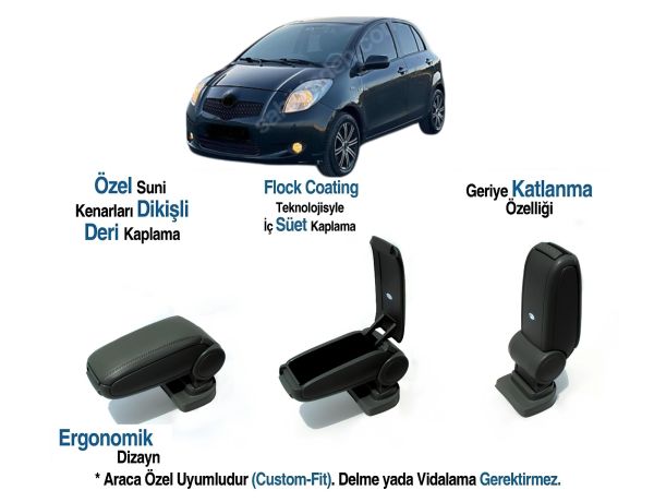 YARIS ARACA ÖZEL KOL DAYAMA VİDASIZ KOLÇAK 2008 2009 2010 2011
