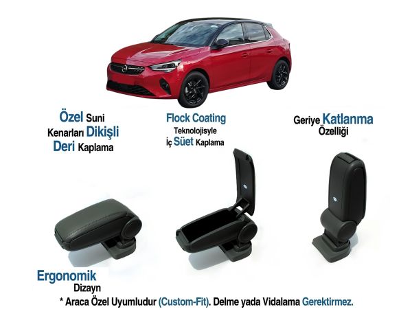 CORSA F ARACA ÖZEL KOL DAYAMA VİDASIZ KOLÇAK 2022 2023 2024