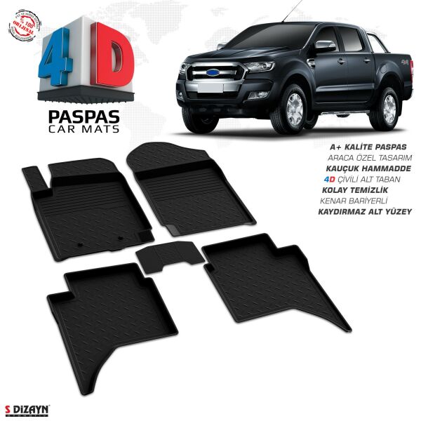 FORD RANGER 2011 2012 2013 2014 2015 2016 2017 2018 2019 2020 2021 2022 4D ARACA ÖZEL PASPAS