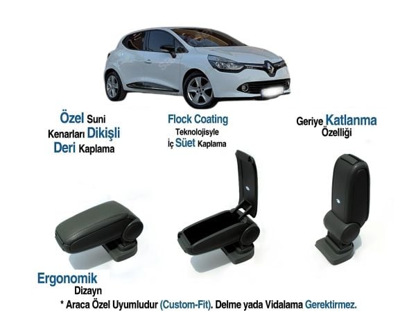 CLIO LHD MK4 ARACA ÖZEL KOL DAYAMA VİDASIZ KOLÇAK 2013 2014 2015 2016 2017 2018 2019 2020