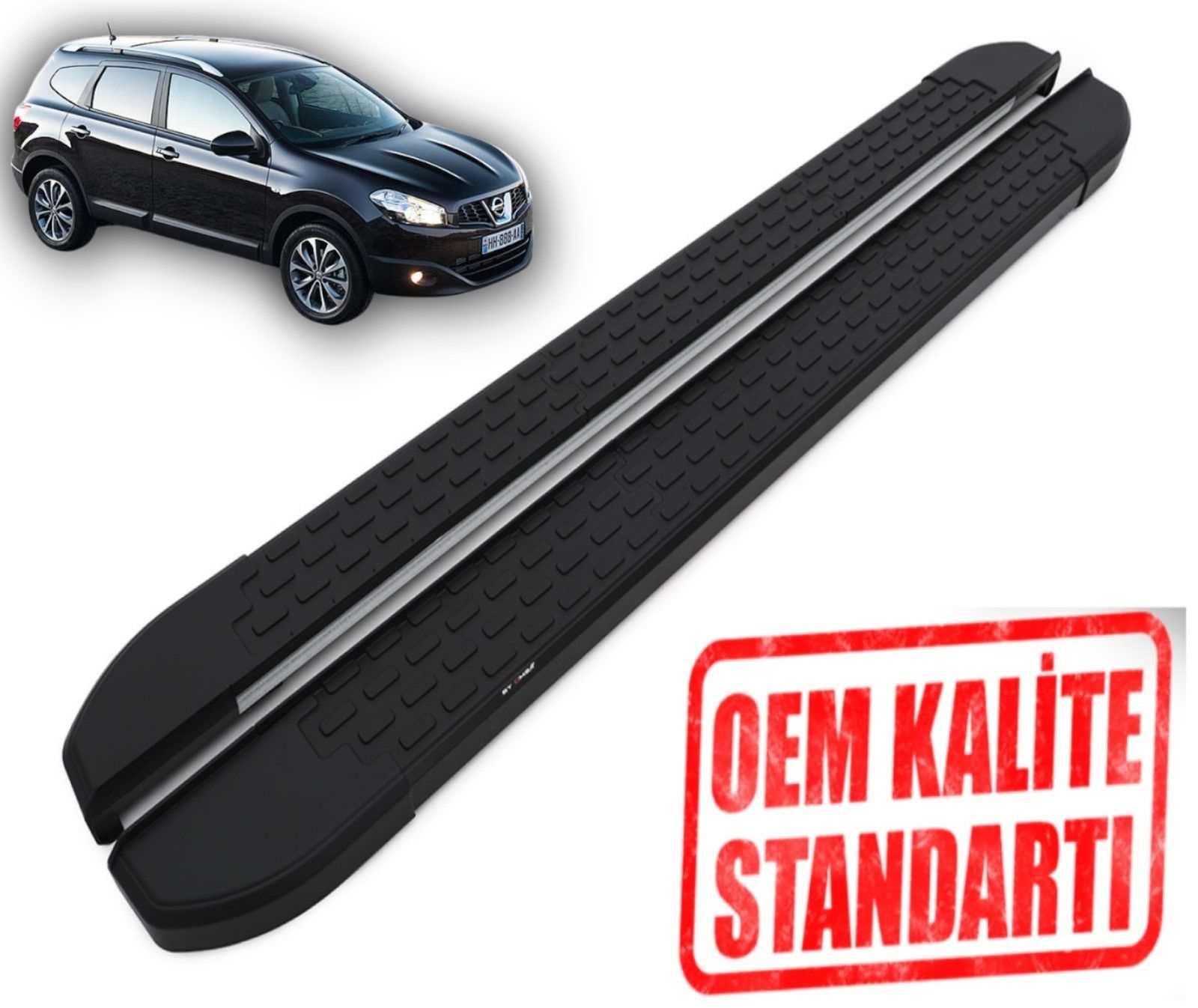 QASHQAİ +2 2010 2011 2012 2013 2014 ARACA ÖZEL NEVADA SİYAH YAN BASAMAK