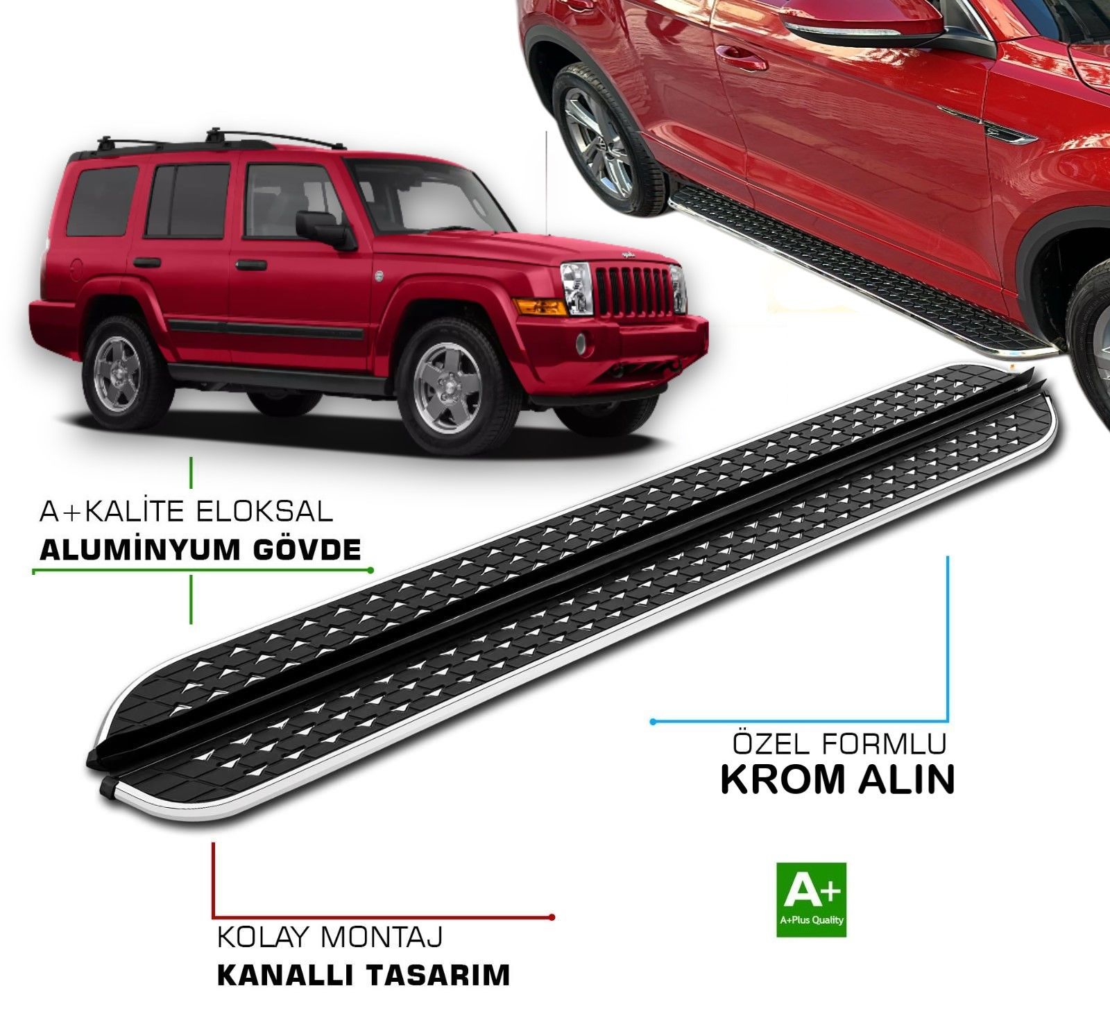 JEEP COMMANDER 2006 2007 2008 2009 2010 YAN BASAMAKLIK