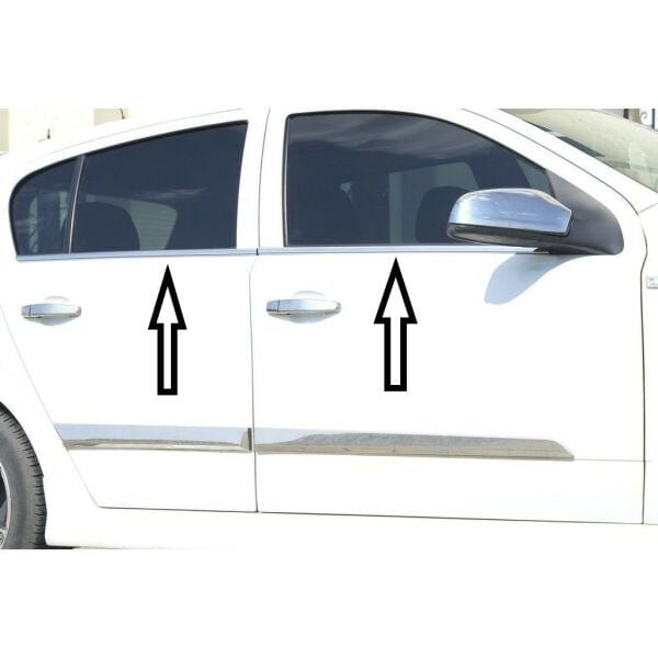 ASTRA H HB CAM ÇİTASI KROM 4 PARÇA 2004 2005 2006 2007 2008 2009