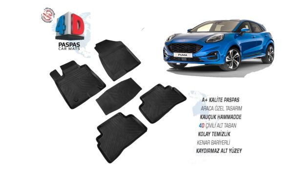 HYUNDAİ KONA ARACA ÖZEL 4D PASPAS OMSA 2018 2019 2020 2021 2022 2023