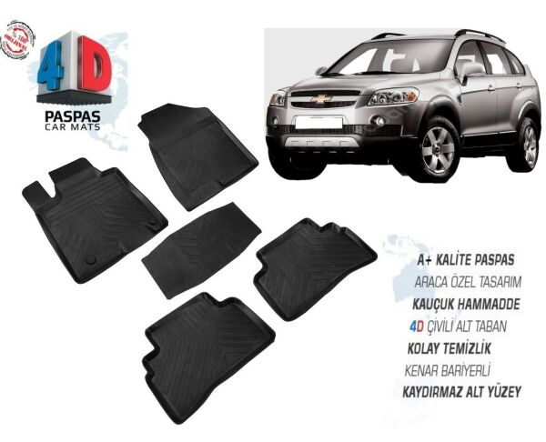 CAPTİVA ARACA ÖZEL 4D HAVUZLU PASPAS OMSA 2007 2008 2009 2010 2011 2012 2013 2014 2015 2016 2017 2018 2019
