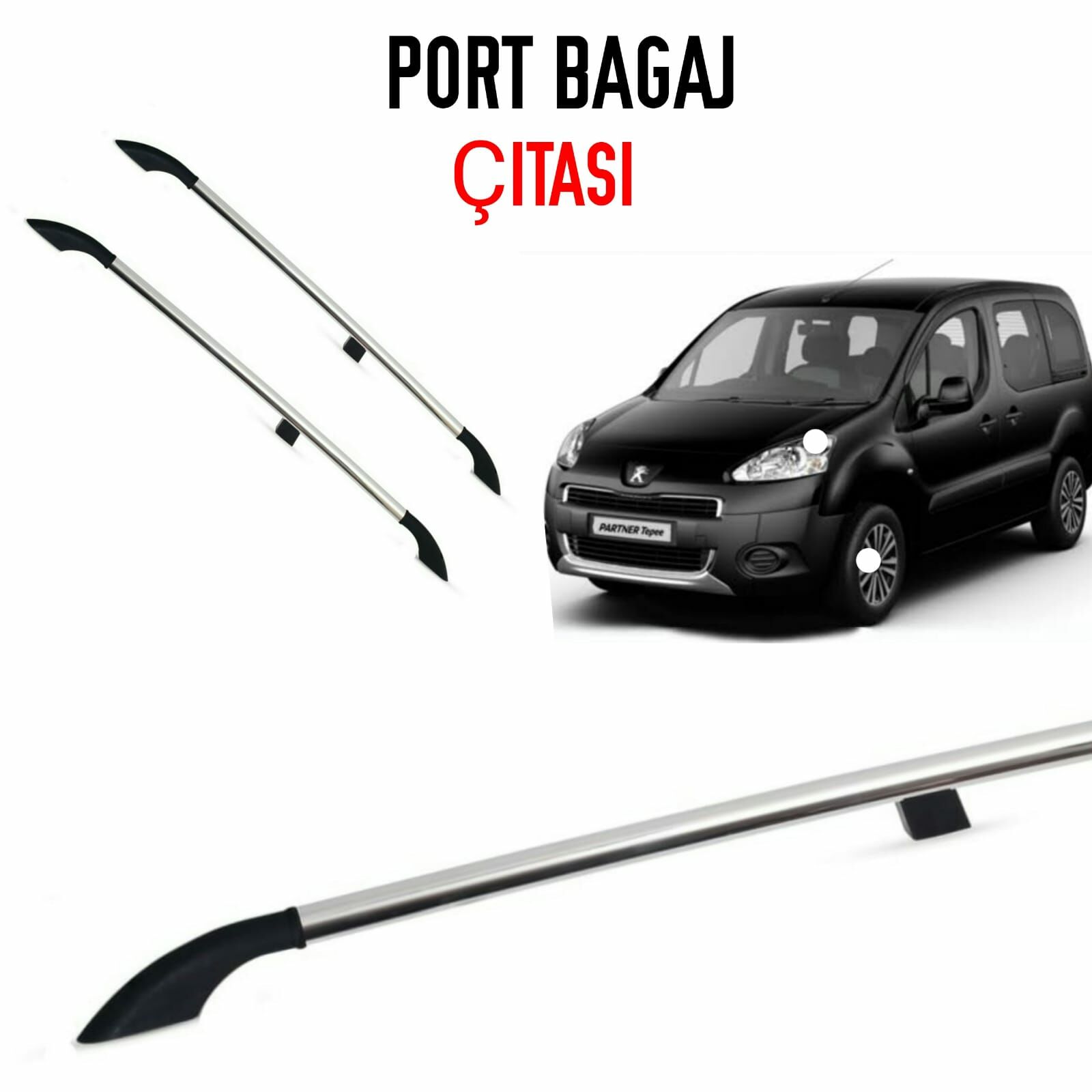 PEUGEOT PARTNER GRİ TAVAN ÇİTASI 2008 2009 2010 2011 2012 2013 2014 2015 2016 2017 2018 2019 PORTBAGAJ