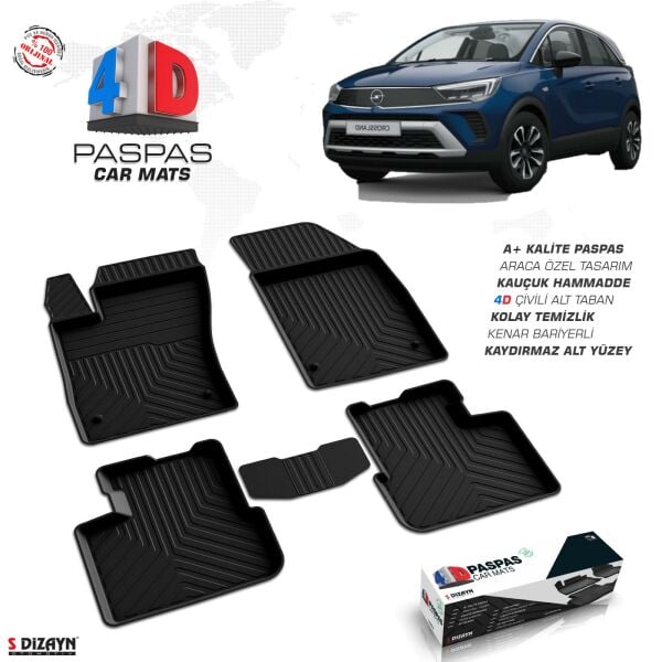 CROSSLAND X 2021 2022 2023 ARACA ÖZEL 4D HAVUZLU PASPAS