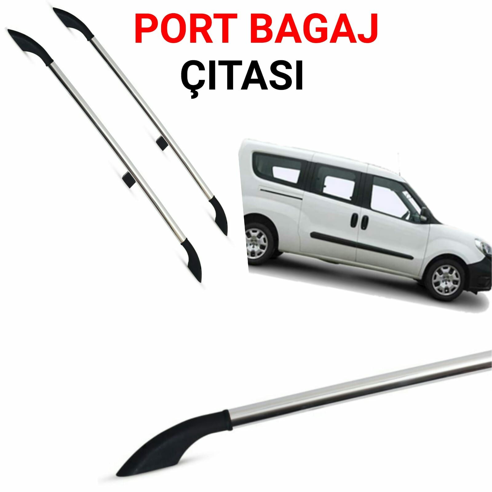 DOBLO UZUN ŞASİ MAXİ PORTBAGAJ TAVAN ÇİTASI GRİ 2010 2011 2012 2013 2014 2015 2016 2017 2018 2019 2020 2021 2022 2023