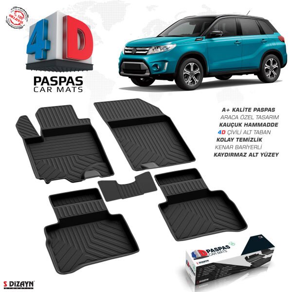 Suzuki Vitara 4D Paspas Siyah 2015 2016 2017 2018 2019 2020 2021 2022 2023 2024