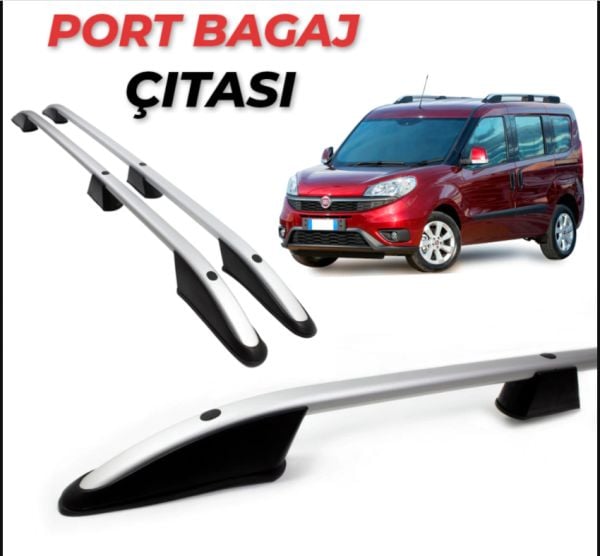 FİAT DOBLO 2 2010 2011 2012 2013 2014 2015 2016 2017 2018 2019 2020  MODEL PORT BAGAJ TAVAN ÇITASI GRİ ARACA ÖZEL