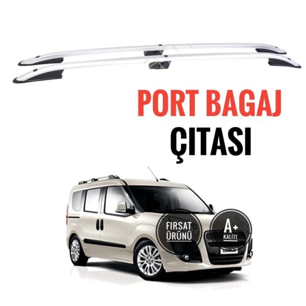 FİAT DOBLO 2 2010 2011 2012 2013 2014 2015 2016 2017 2018 2019 2020  MODEL PORT BAGAJ TAVAN ÇITASI GRİ ARACA ÖZEL