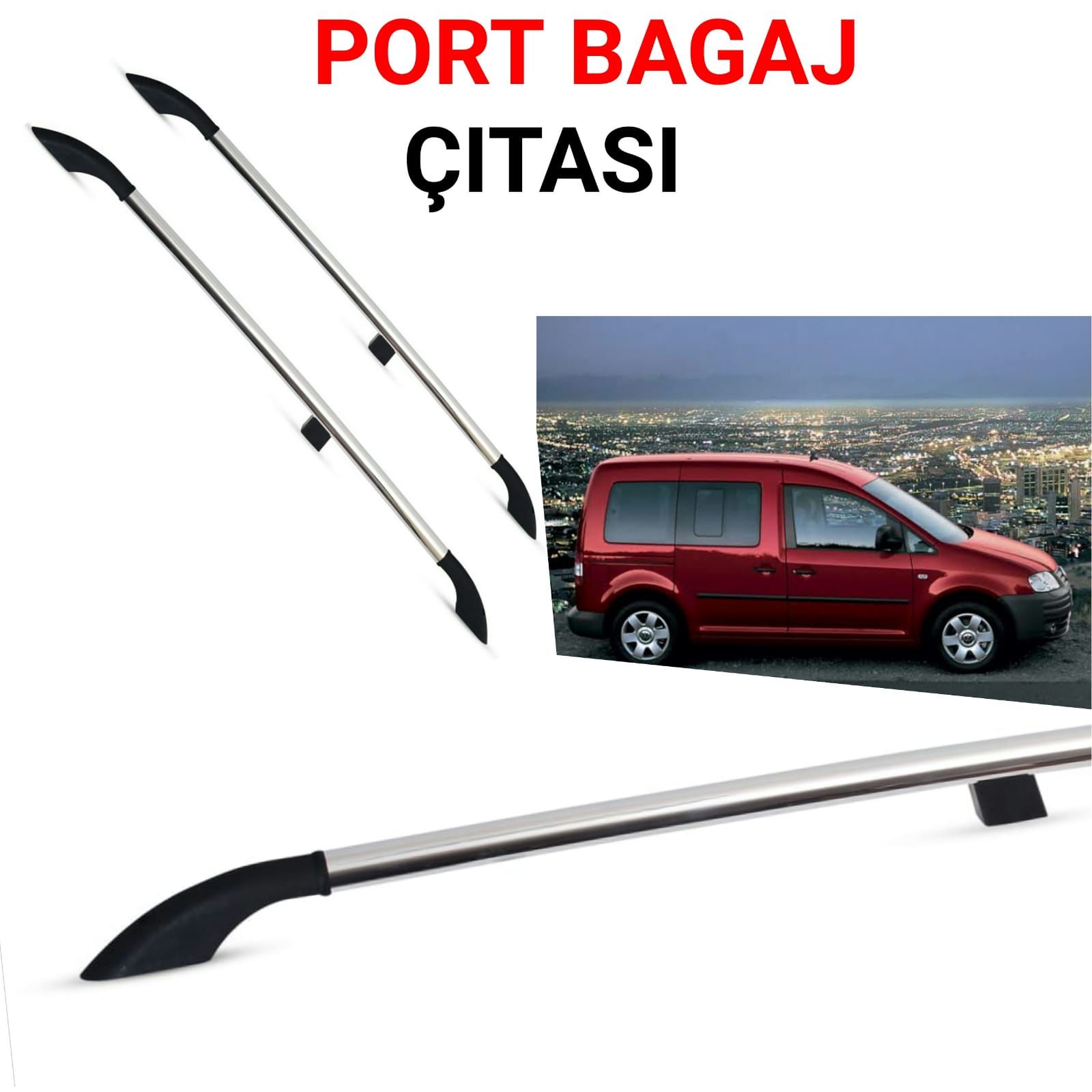 CADDY KISA ŞASE PORTBAGAJ TAVAN ÇİTASI GRİ 2003 2004 2005 2006 2007 2008 2009 2010 2011 2012 2013 2014