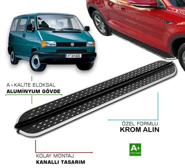 VOLKSWAGEN T4 TRANSPORTER KISA ŞASE 1995 2003 YILLARI ARASI YAN BASAMAK