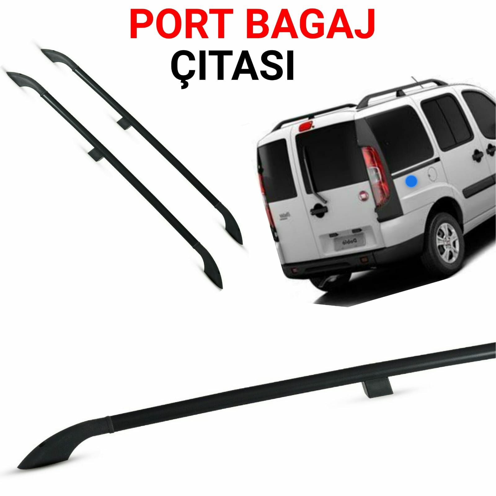 DOBLO SİYAH PORTBAGAJ SİYAH TAVAN ÇİTASI 2001 2002 2003 2004 2005 2006 2007 2008 2009