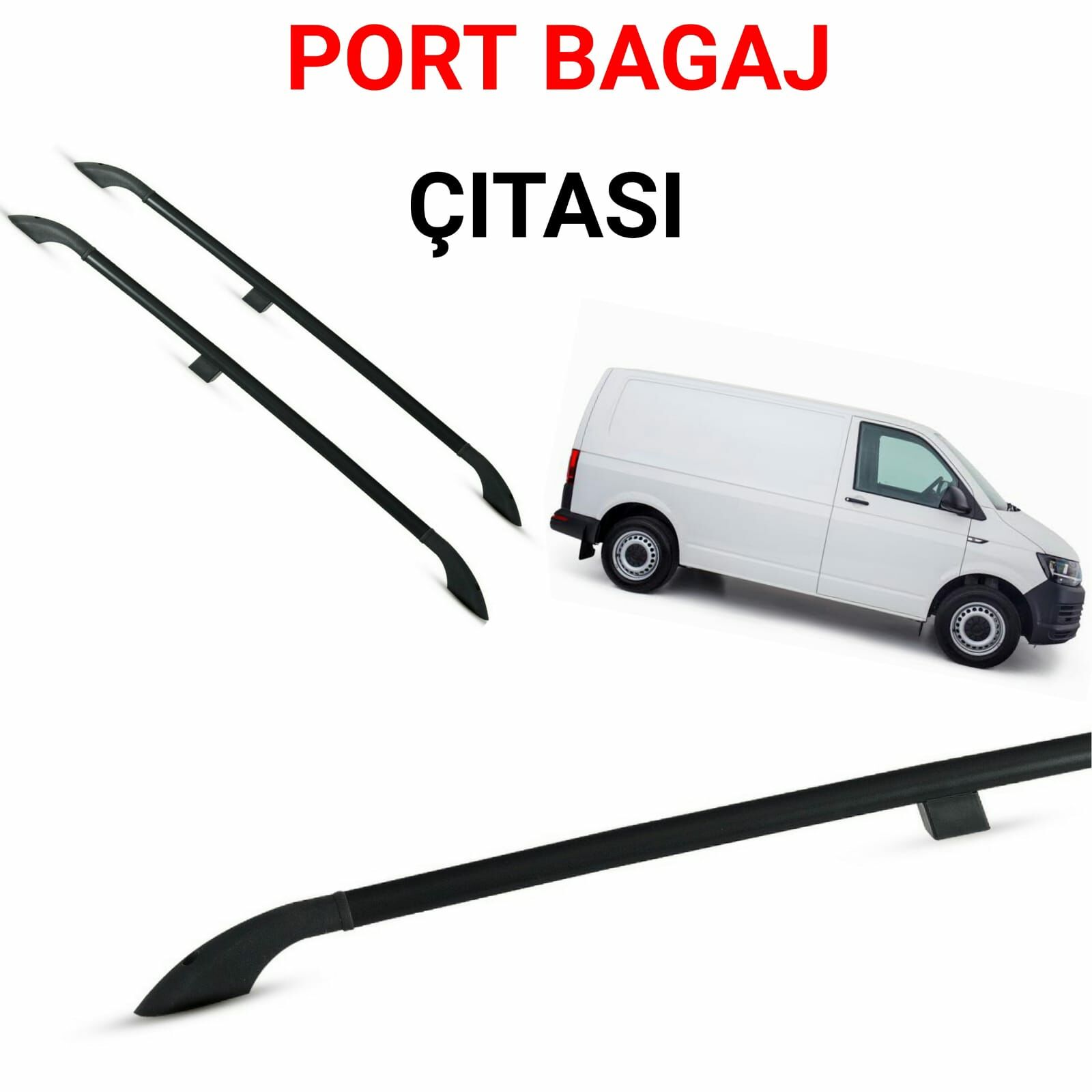 T6 KISA ŞASE SİYAH PORTBAGAJ TAVAN ÇİTASI 2009 2010 2011 2012 2013 2014 2015